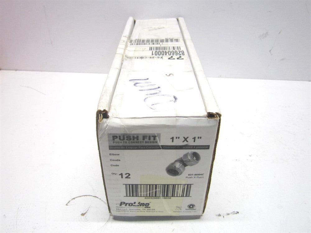 Mueller Proline (631-005HC) 1 In. Push x 1 In. Push Brass Elbow Fitting