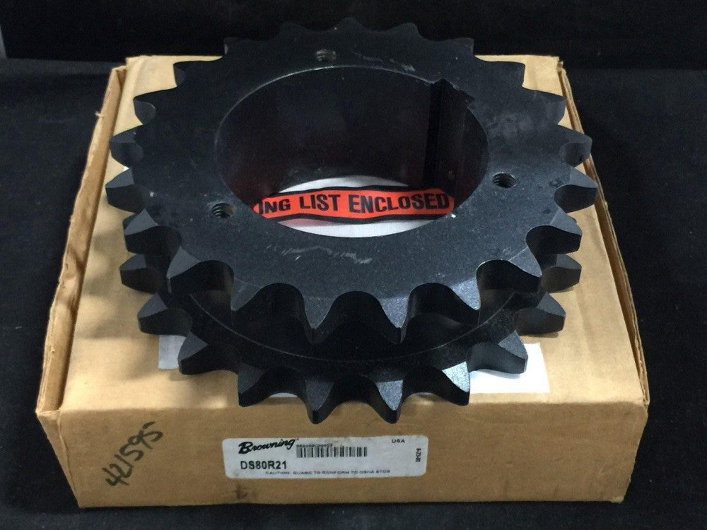 BROWNING DS80R21 21 TEETH, 2 STRAND, BUSHED ROLLER CHAIN SPROCKET