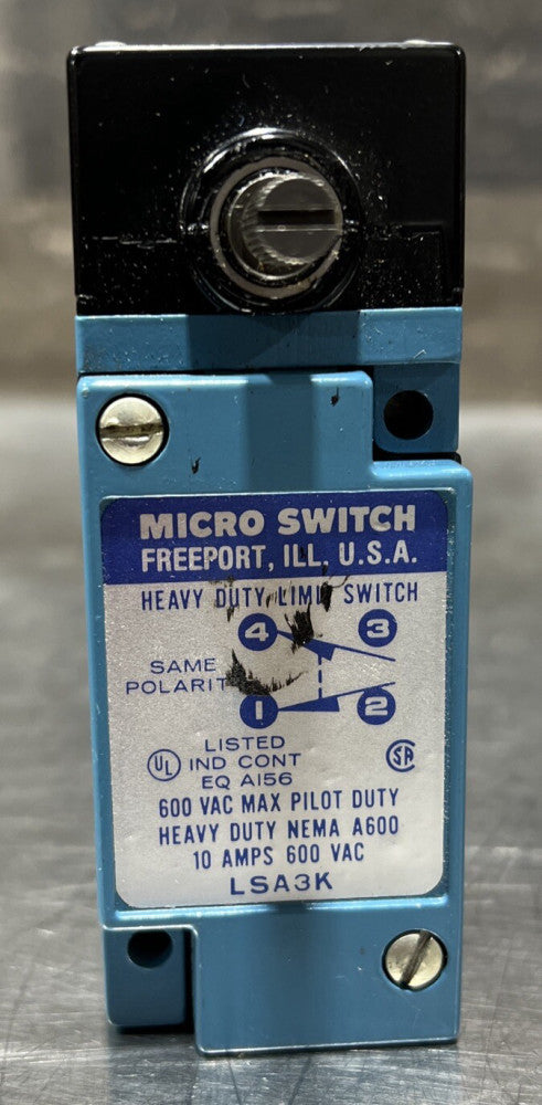 Micro Switch LSA3K Limit Switch 600v-ac Nos Surplus No Original Box