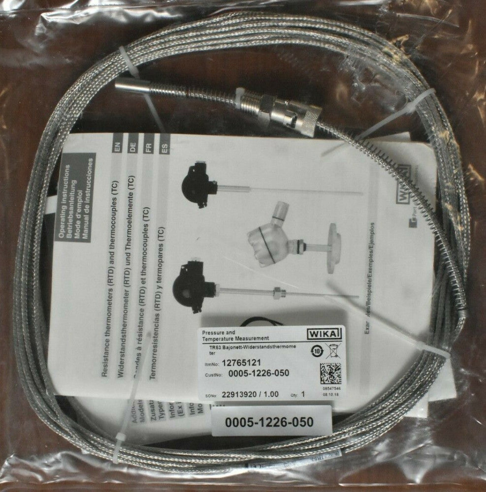 Wika TR53 Bayonet Resistance Thermometer 0005-1226-050 (12765121)