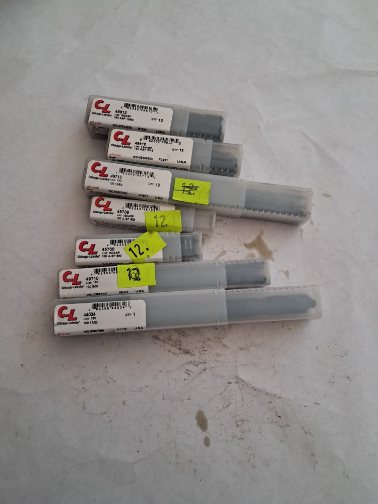 Lot Of 47 Chicago Latrobe 17/32,5/32,13/64,3/16,13/64,#30,#39