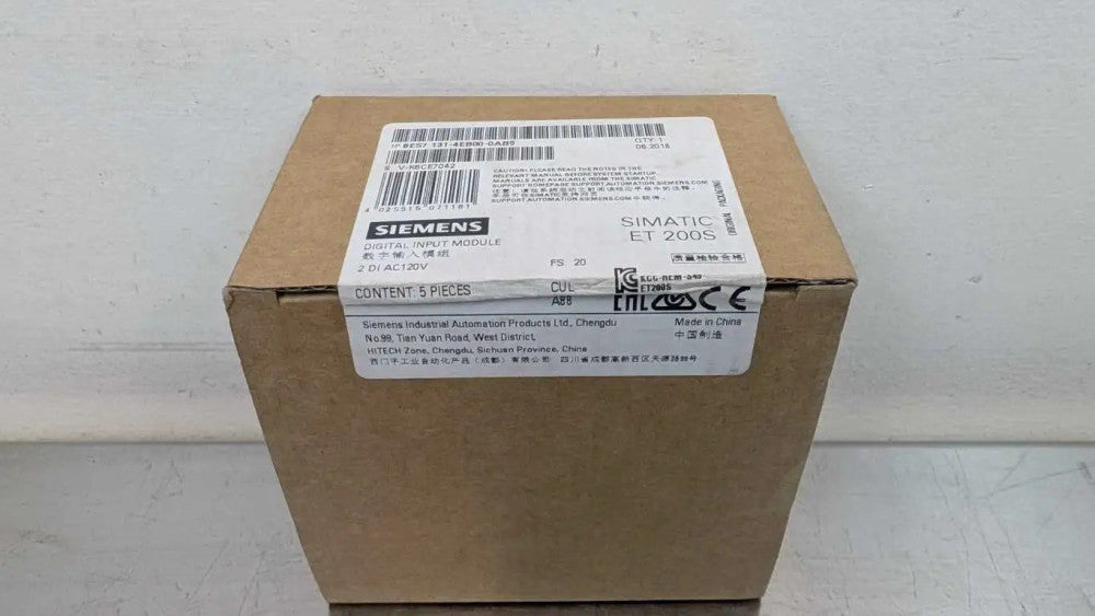 5 Pack Siemens 6ES7 131-4EB00-0AB0 Digital Input Module Factory Sealed
