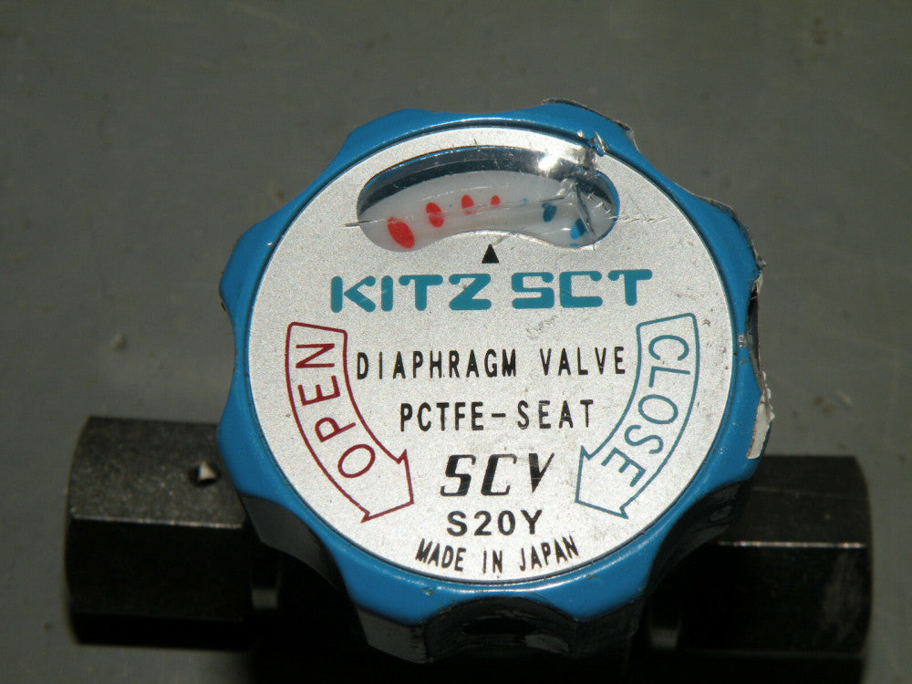 KITZ SCT Diaphragm Valve S20Y 10K-1/4" PCTFE Seat SCV 316L