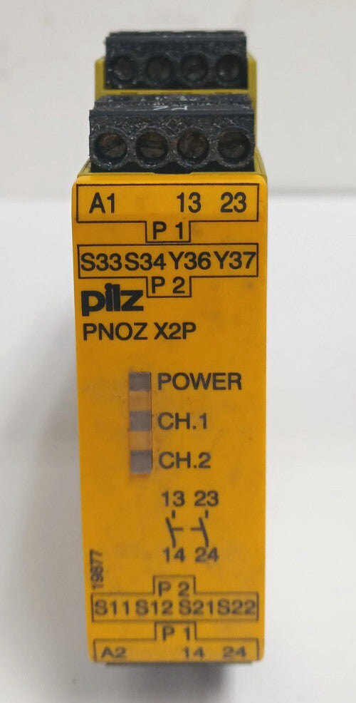 PILZ SAFETY RELAY PNOZ X2P 24VACDC 2N/O 50/60 HZ 2 CHANNEL MONITORING FUNCTION