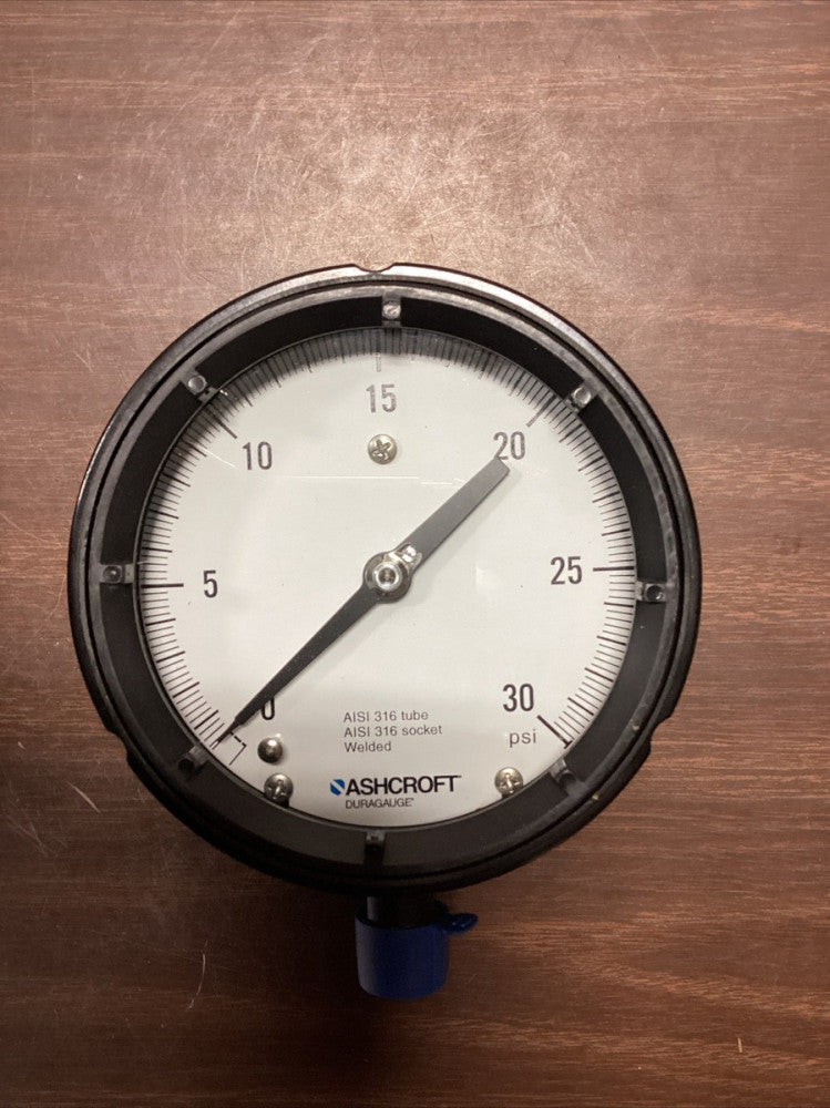 Ashcroft 45-1279-SS-04L-30# 1279 4-1/2" Duragauge Pressure Gauge