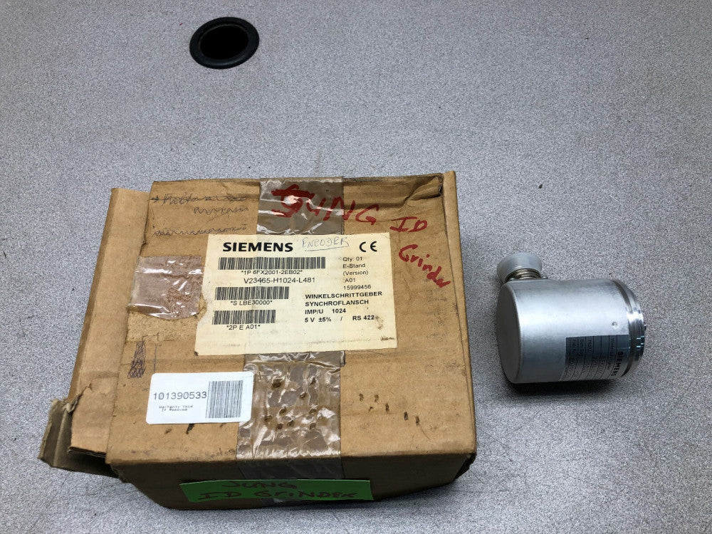 NEW IN BOX SIEMENS 1024 PPR 6MM SHAFT INCREMENTAL ENCODER 6FX2001-2EB02