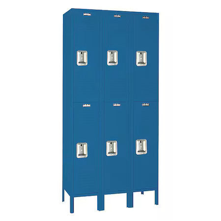 Lyon X6c52123isu Wardrobe Locker, (2) Tier, (3) Wide, Steel, 36 In W, 15 In D,