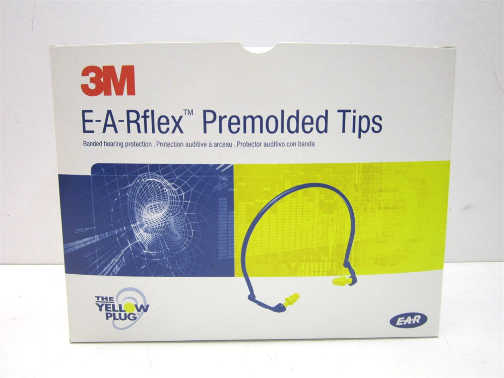 3M (350-1100) 24 dB_27 dB NRR Reusable Push-In Banded Ear Plugs - Lot of 10