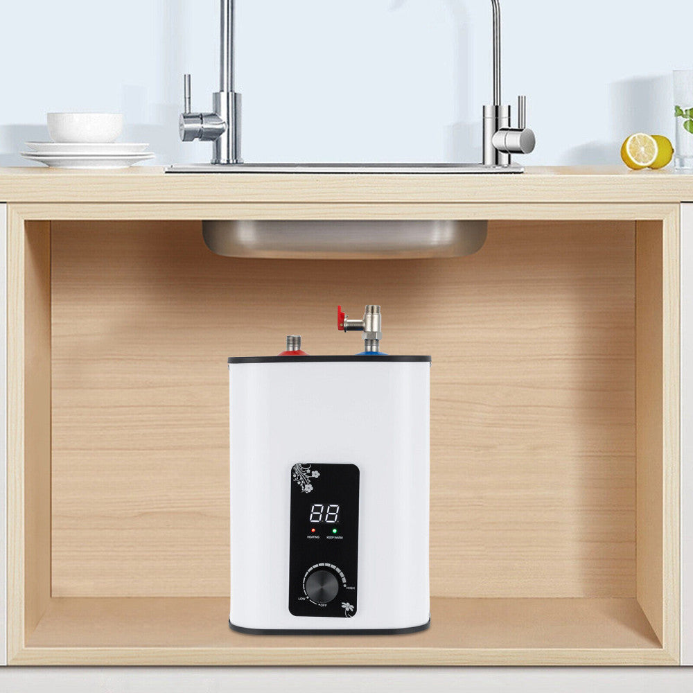 8L Electric Mini Tank Water Heater Rectangle Instant Hot Water Heater 1500W