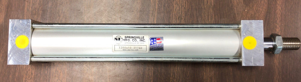 New Springville Mfg Co 31748 Air Cylinder I200X10 250 PSI AIR