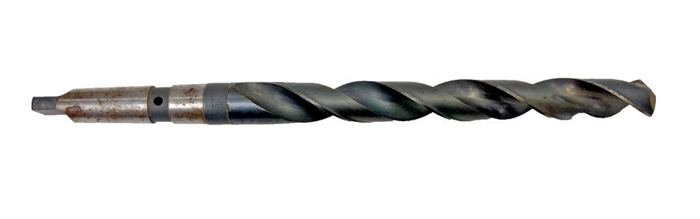 CLE-FORGE #3 MORSE TAPER SHANK DRILL BIT, SPIRAL 2 FLUTE, OAL 10"