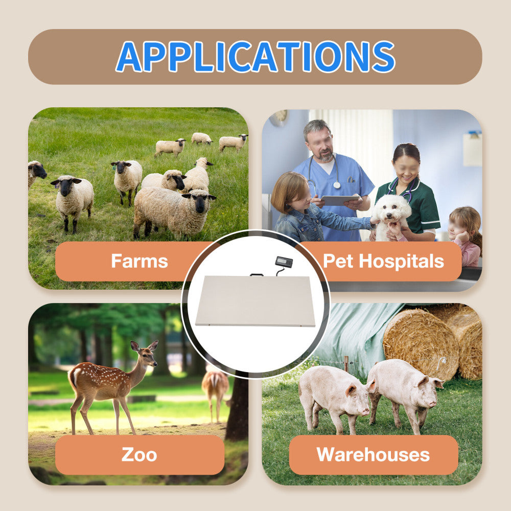 Portable Digital Livestock Vet Scale Hog Pet Dog Sheep Goat Scale 300kg 0.1kg