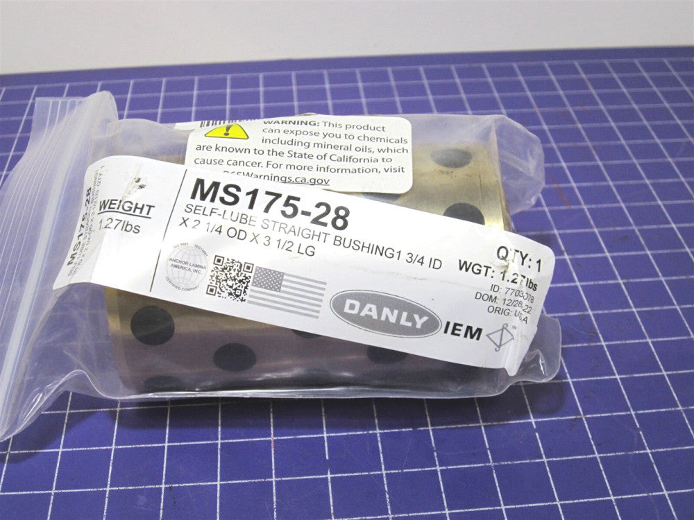 Dayton Lamina MS175-28 Die/Mold Straight Friction Bushing 1-3/4" ID x 2.25 x 3.5