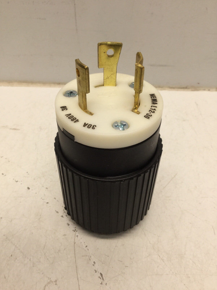 BRYANT 71230NP, NEMA L12-30, 3P 3W 30A 480vac Grounding Locking Plug