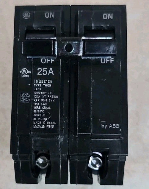 NEW General Electric ABB THQB2125 Bolt-On Circuit Breaker 25A 240V 2P