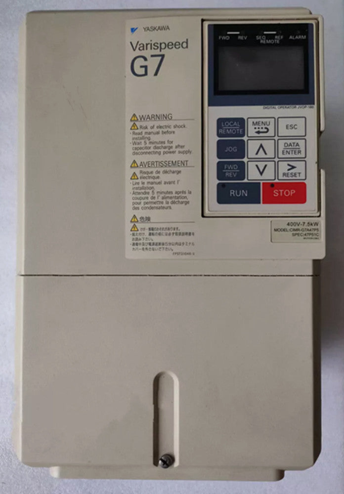 Used & Tested YASKAWA CIMR-G7A47P5 Inverter 7.5KW