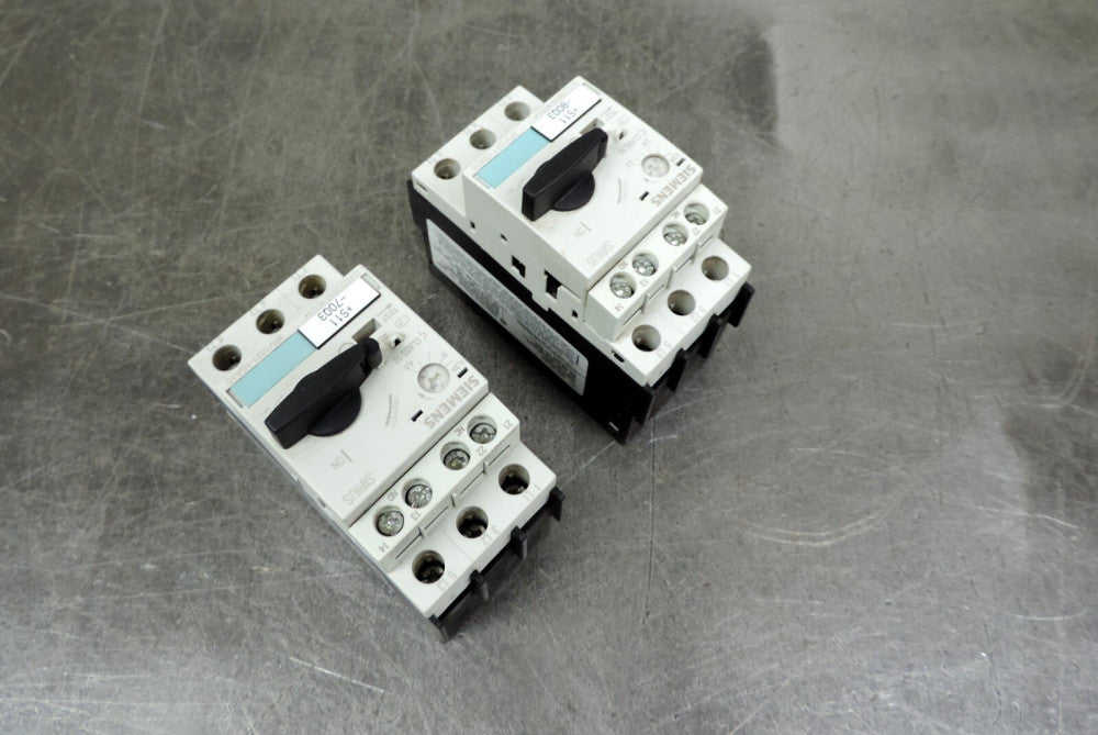 Siemens 3RV1021-1GA10 & 3RV1021- 1DA10 Motor Starter Protector Lot of Two (2)