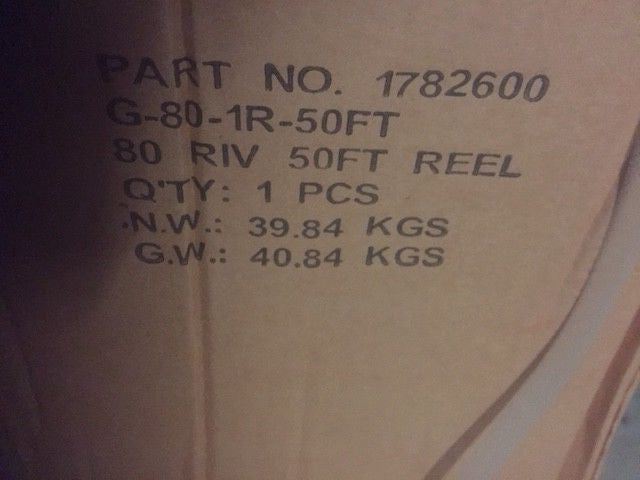 Vermeer Roller Chain 1782600, 80 RIV 50 FT Reel, 80-1R-50FT (NEW)