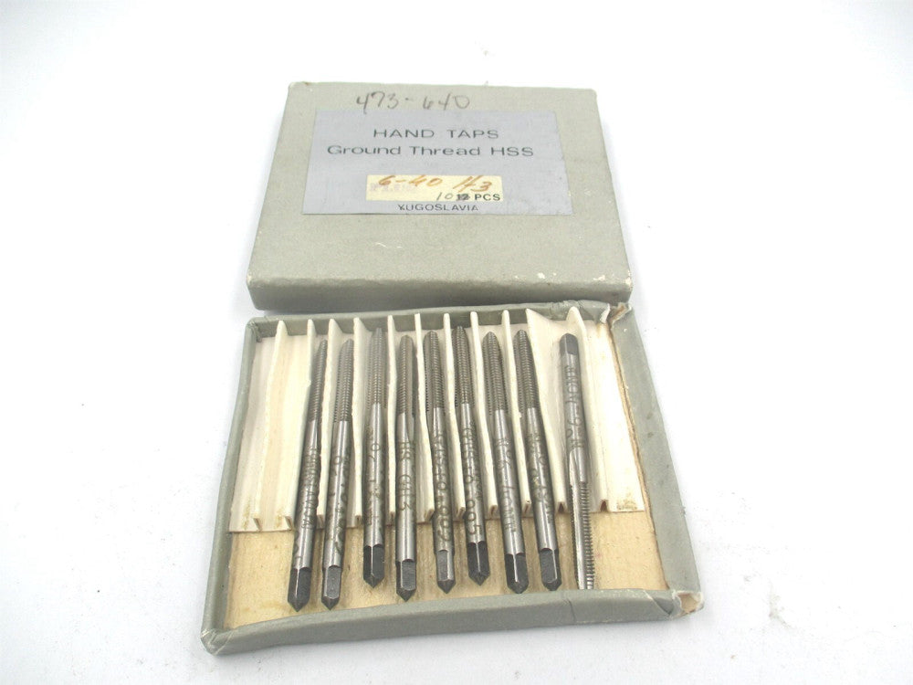 (473-640) #6-40 H3 High Speed Steel Ground Thread Hand Taps - Lot of 9