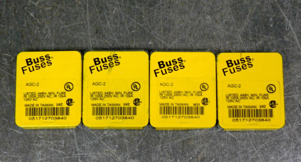 Cooper Bussmann Buss Fuses AGC-2 Mini Fuse 250V AC 100A 10kA Lot of Nineteen 19