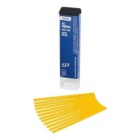 Markal 96241 Trades-Marker Refill Pack,Yellow,Pk12