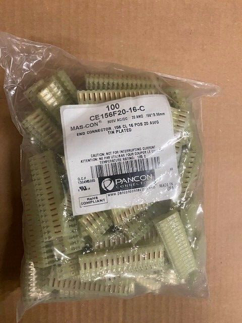 (100 Pack) Pancon CE156F20-16-C Conn IDC Connector F 16 POS 3.96mm IDT RA Cable