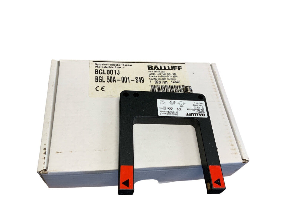 Balluff BGL001J BGL 50A-001-S49 Beam Sensor Forked 10-30V 50mm 3 Pin Connector