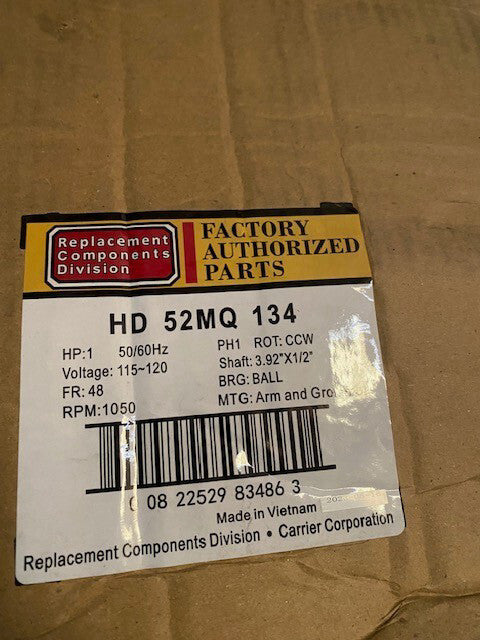 CARRIER HD52MQ134 115V 1HP ECM MOTOR