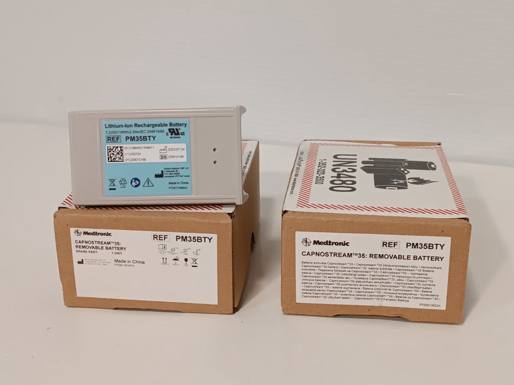 Medtronic PM35BTY Li‑Ion Battery for Capnostream 35 Monitor, 7.2V 2.5Ah 18Wh