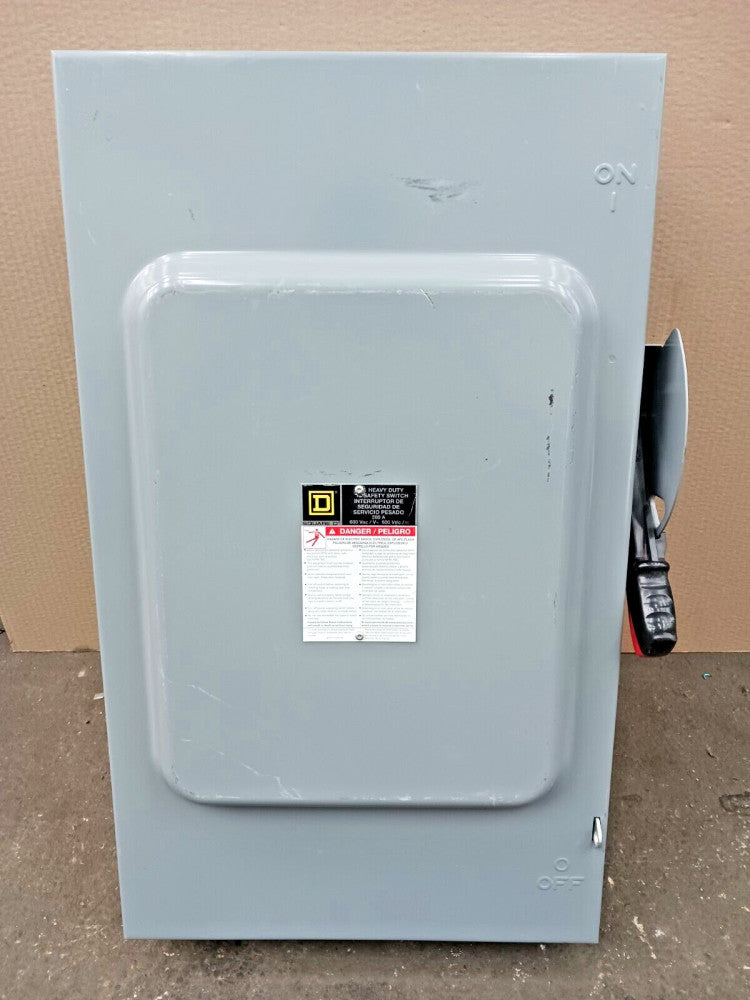 NEW SQUARE D 200 AMP FUSIBLE SAFETY SWITCH DISCONNECT 600 VAC 3 POLE H364