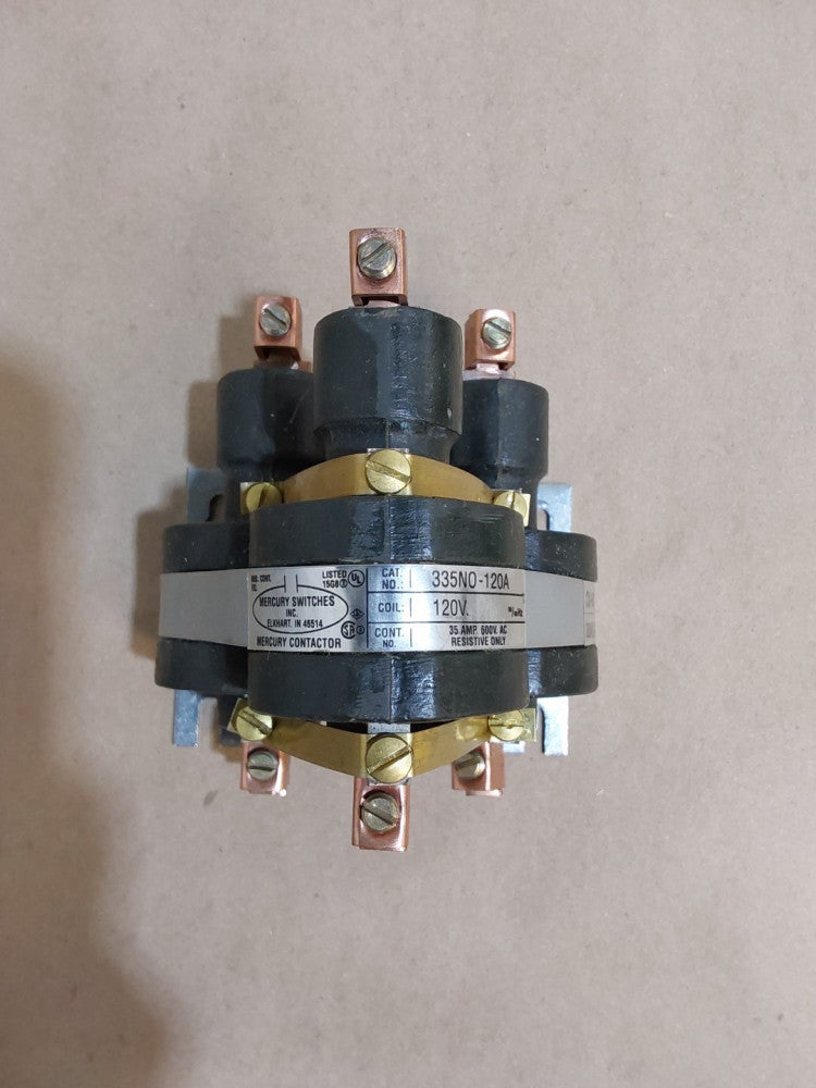 MERCURY SWITCHES 335NO-120A CONTACTOR 35A 600VAC 120VDC