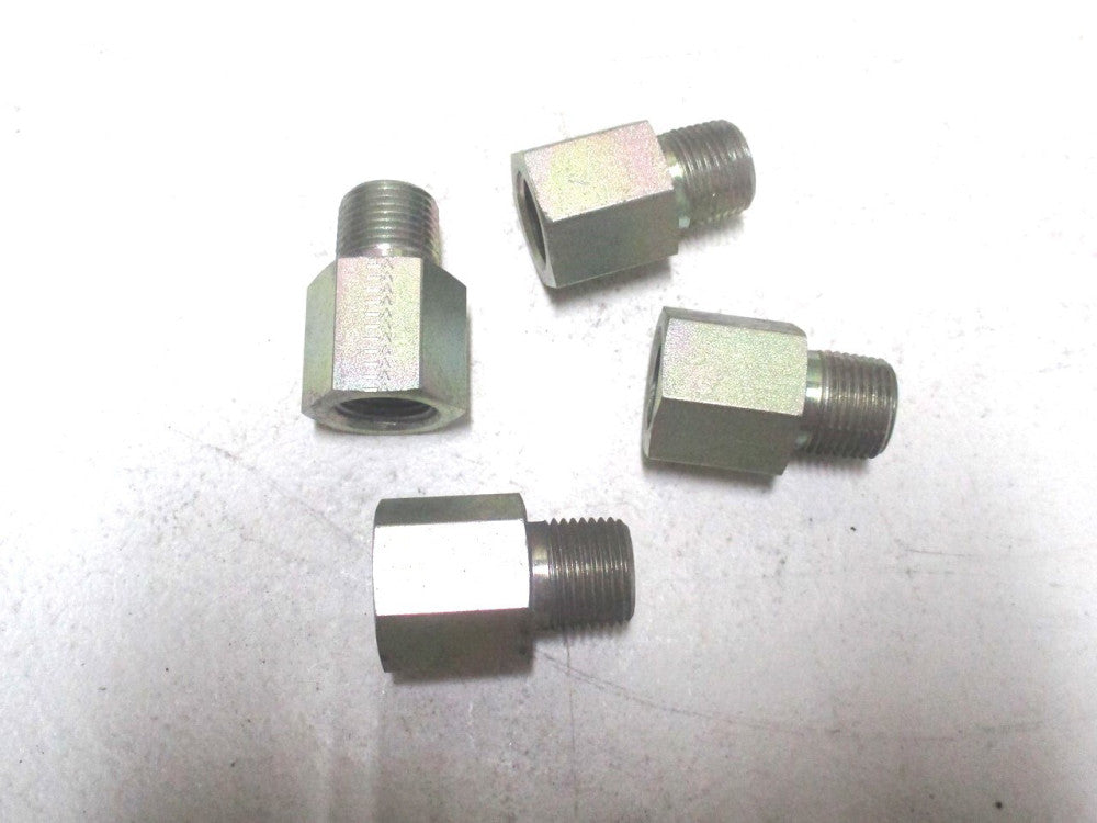 Eaton (2040-8-8S) 1/2" Male NPTF to 1/2" Female NPTF Straight Adapter - Lot of 4