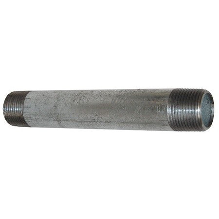 Zoro Select 6P881 2" Mnpt X 10" Tbe Galvanized Steel Pipe Nipple Sch 40