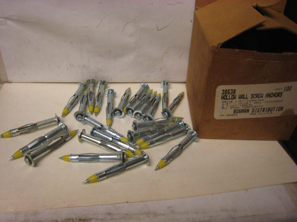 (25) Wall Anchors And Screws For Drywall Self Drilling Hollow Wall Anchoring USA