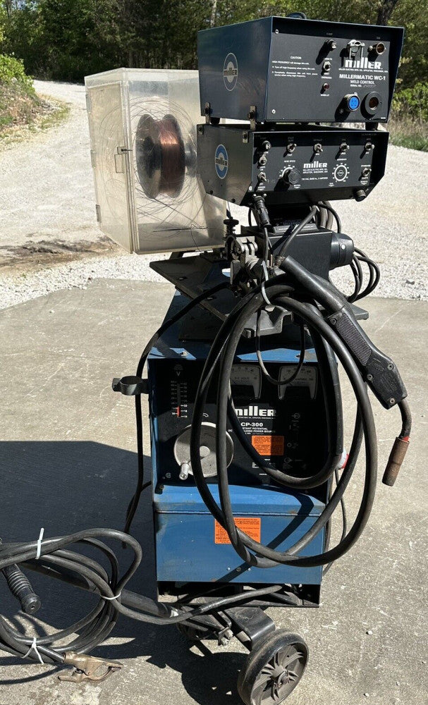 Miller Welder CP-300, WC-1 Weld Control, S-52A On Cart, Millermatic, Freight