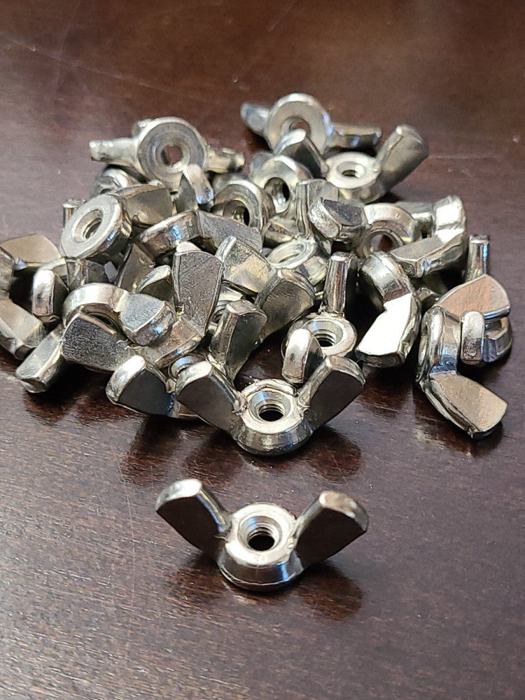 Lot Of 25 6-32 Thread 18-8 Stainless Steel Wing Nuts