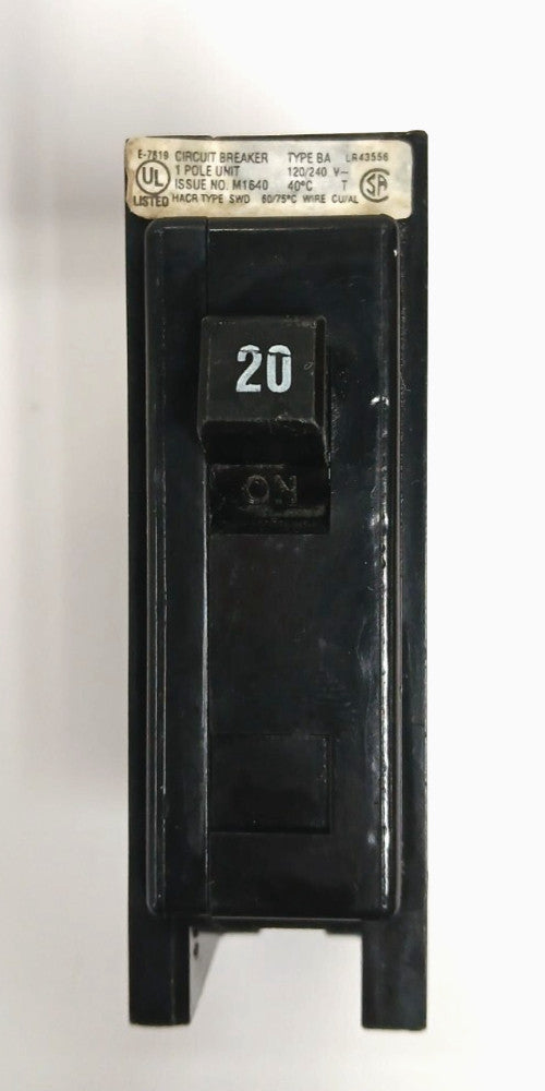 CUTLER HAMMER QUICK LAG CIRCUIT BREAKER 1 UNIT TYPE BA 120/240 VOLT