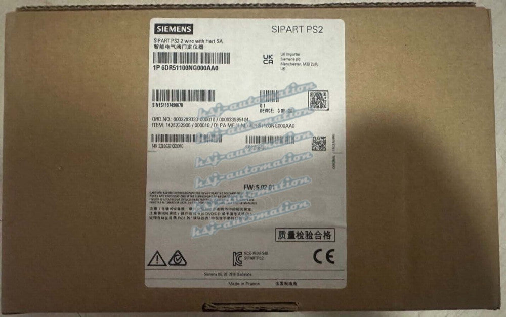 6DR5110-0NG00-0AA0 NEW SIEMENS Electropneumatic Positioner 6DR5110-0NG00-0AA0