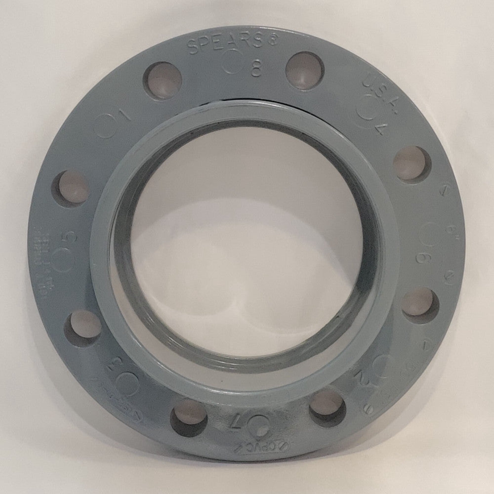 SPEARS NSF-61-G Flange, 6 Inch, CPVC, 150 PSI, Bolt Torque 40 FT-LBS SCH 80