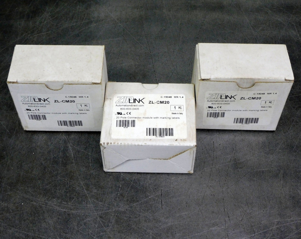 Automation Direct ZL-CM20 Zip Link Connector Module 20 Pole Lot of Three (3)