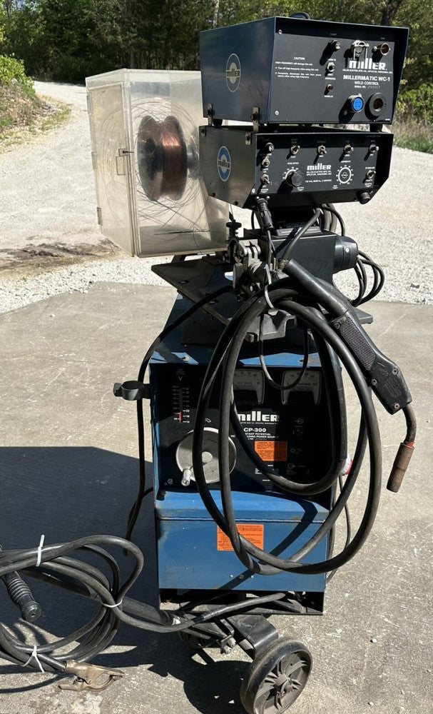 Miller Welder CP-300, WC-1 Weld Control, S-52A On Cart, Millermatic, Freight