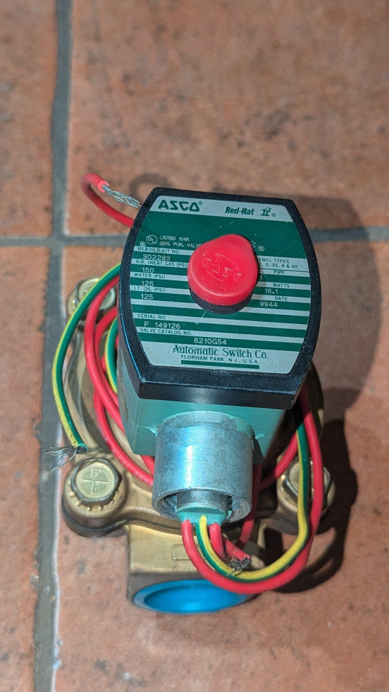 ASCO Red Hat Valve 8210G54 125psi Water 1"NPT