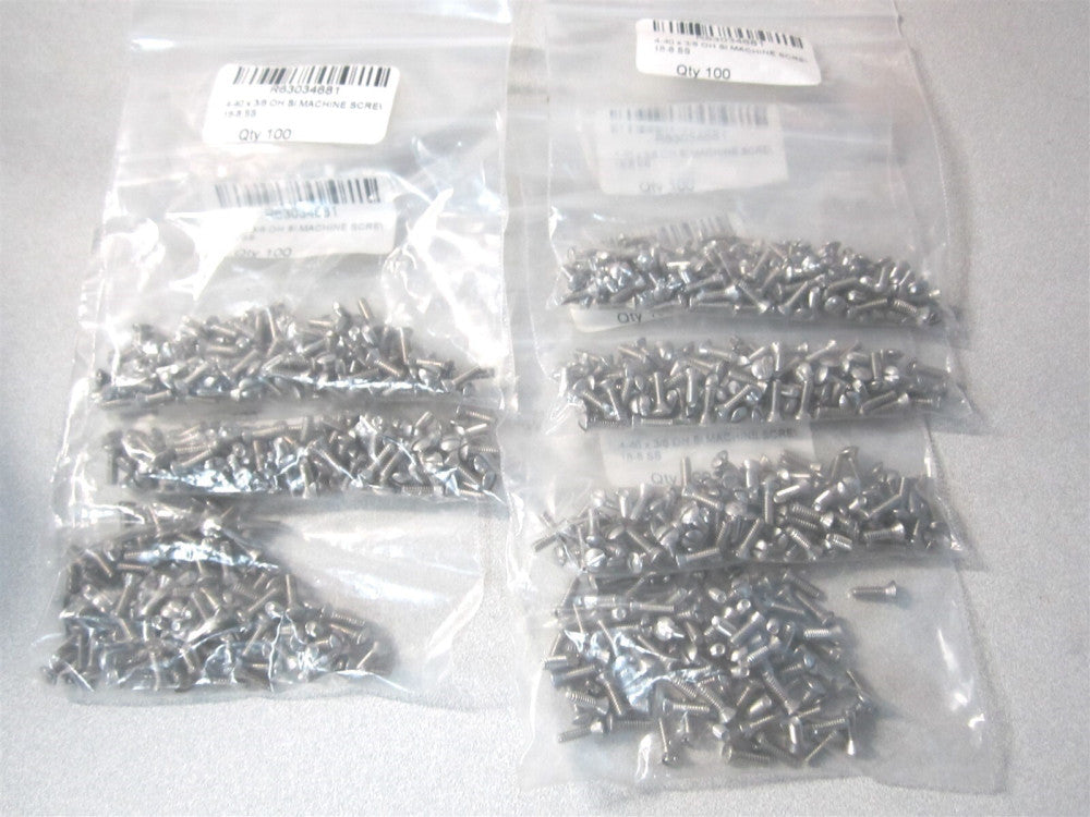 (R63034681) #4-40 x 3/8" OAL Oval Head, Slotted Machine Screw 100ct. - Qty 7