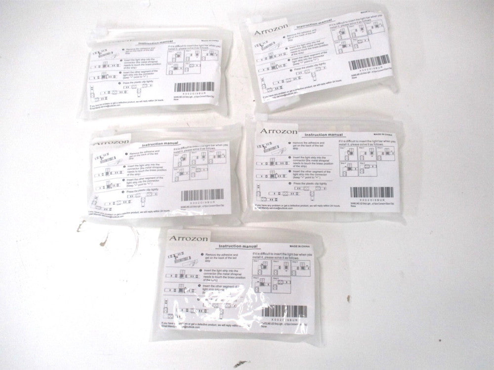 10mm 4 Pin RGB LED Strip Light Connector with LED Light Clips 30ct. - Lot of 5