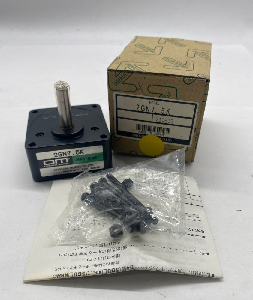 Oriental Motor 2GN7.5K Gear Head Ratio 7.5:1