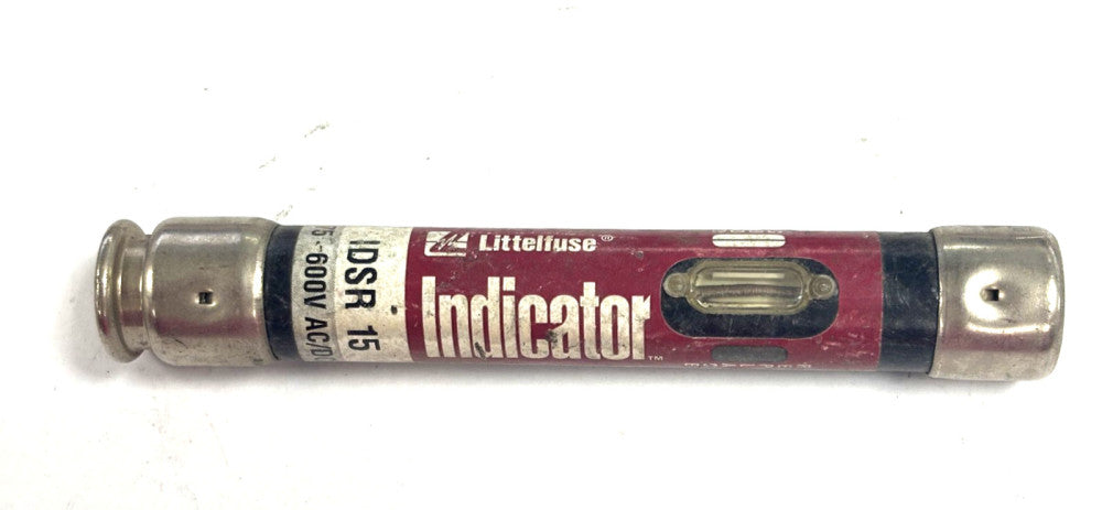 LITTLEFUSE IDSR-15 FUSE, 15 AMP, 600 VAC, CLASS RK5, DUAL ELEMENT