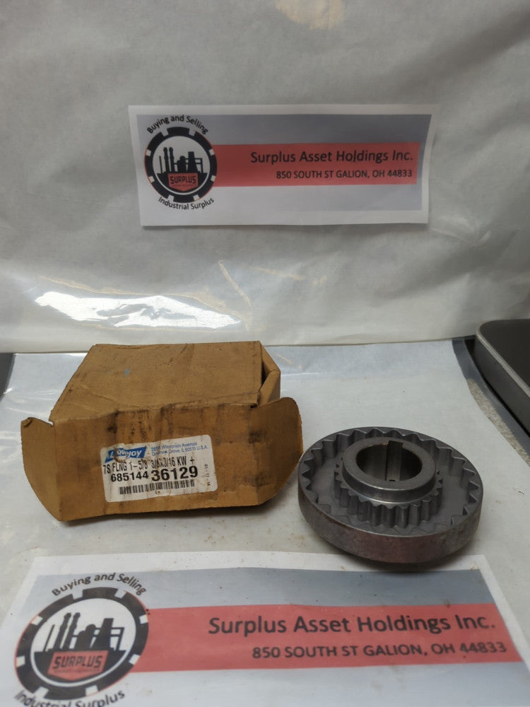 LOVEJOY,36129,7S FLANGE 1-5/8 BORE 3/8X3/16 KW NOS