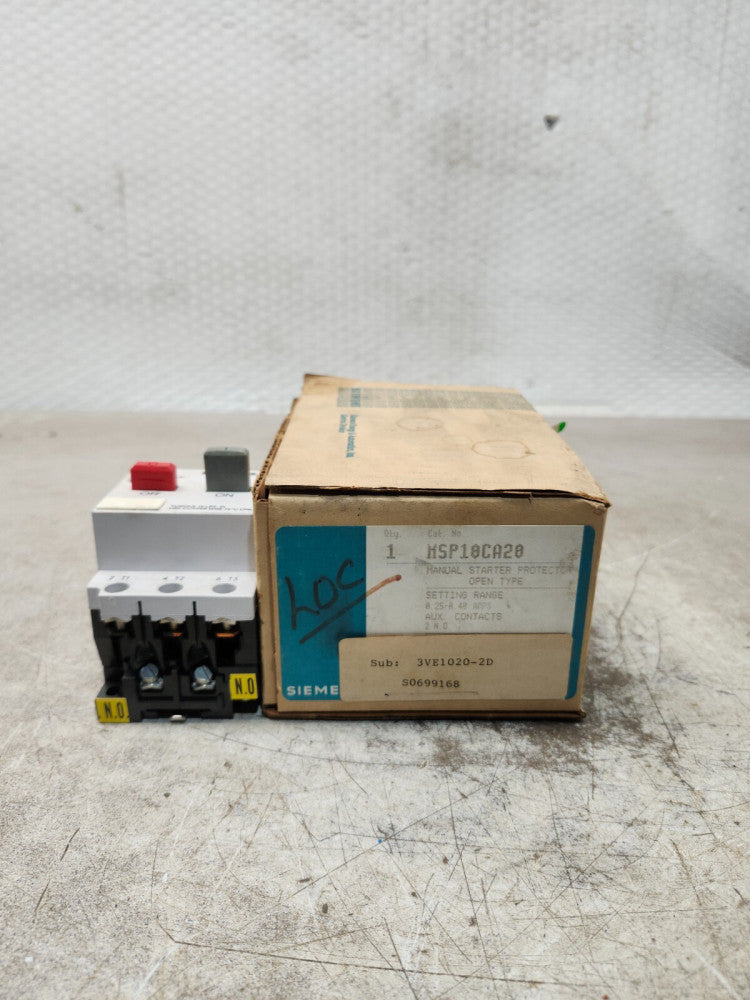 NEW IN BOX SIEMENS MANUAL MOTOR PROTECTOR MSP10C