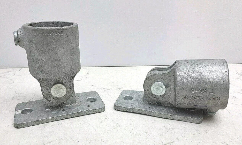2 Pack Kee Safety C58-8 Kee Klamp Swivel Flange 1 1/2" Used