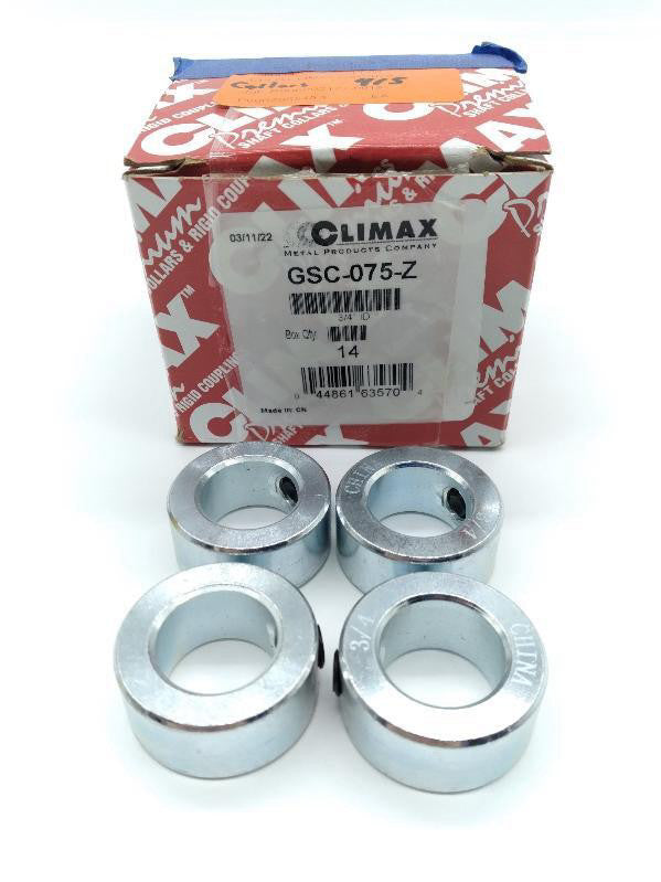 Climax GSC-075-Z Steel Collar 3/4" ID Lot of 4